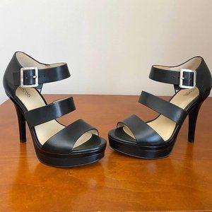 MICHAEL Michael Kors Black Strappy Heels Size 8